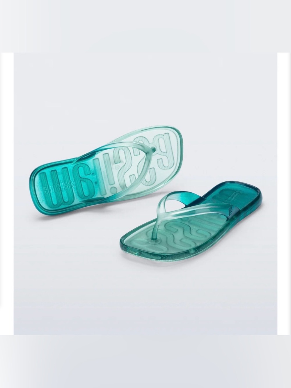 NWT Melissa Beachware gradient flip flops green blue 🩵🏝️⛱️